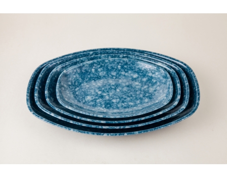 PLATE DOV 16, DOV 17, DOV 18, DOV 19 BLUE SKY MARBLE SET