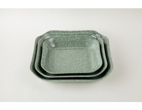 SQUARE PLATE DV 236, DV 237, DV 238 MOSS GREEN MARBLE