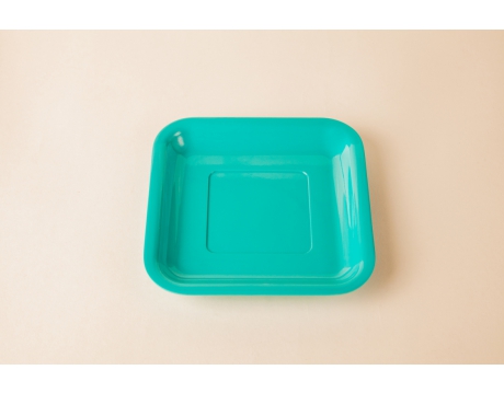 PLATE DV 96 TURQUOISE SQUARE