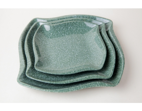 PLATE DV 137, DV 138, DV 139 MOSS GREEN MARBLE