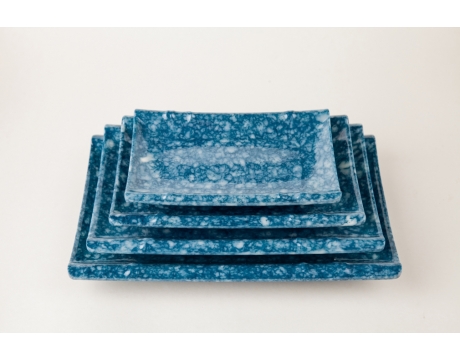 PLATE DCN 56, DCN 57, DCN 58, DCN 59 BLUE SKY MARBLE SET