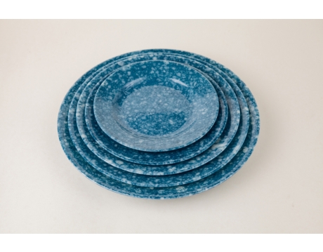 PLATE DC 66, DC 77, DC 88, DC 99, DC 100 BLUE SKY MARBLE SET