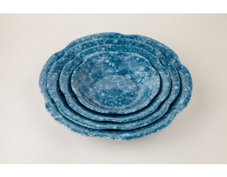 PLATE DH 106, DH 107, DH 108, DH 109 BLUE SKY MARBLE SET