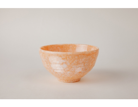 SMALL TWISTED BOWL CX 23, CX 24 ORANGE MARBLE